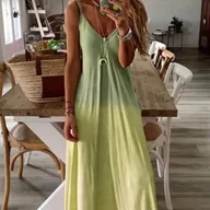 Sukienki - Długa sukienka ombre - miniaturka - grafika 1