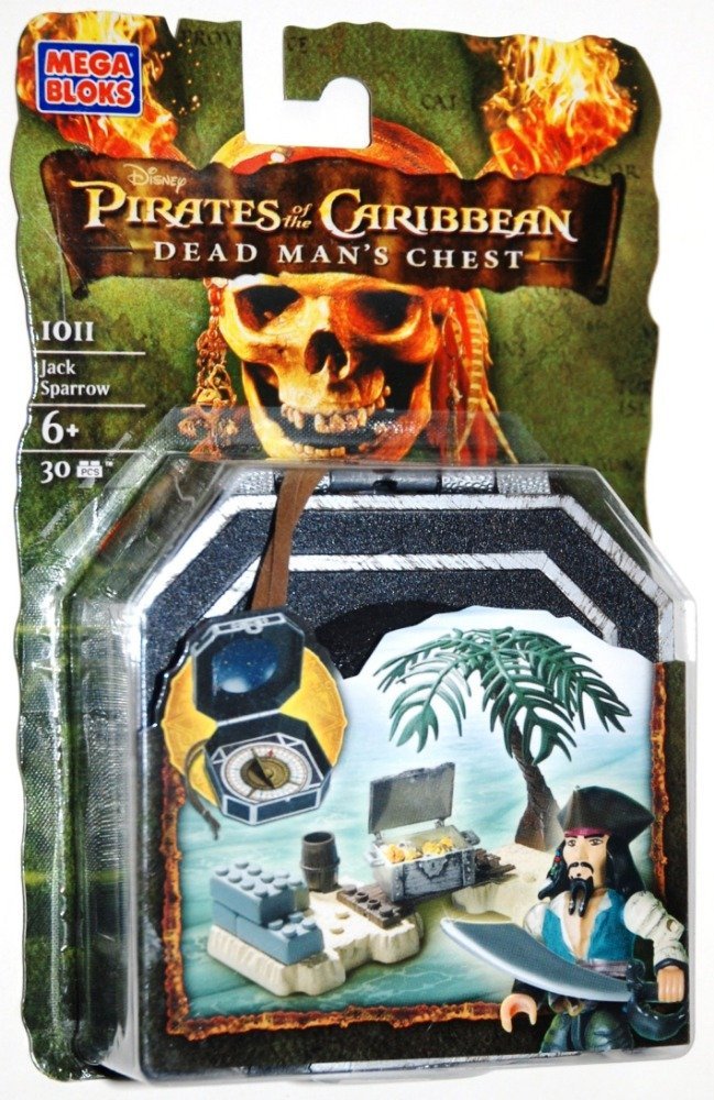 KOMPAS Piraci z Karaibów JACK SPARROW Klocki MEGA BLOCKS Zestaw z ludzikiem