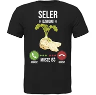 Koszulki męskie - KOSZULKA SELER DZWONI MUSZĘ IŚĆ SUPER PREZENT - miniaturka - grafika 1