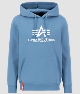Bluza ALPHA INDUSTRIES BASIC niebieska (airforce blue) kaptur 178312 538-XXL - Bluzy męskie - miniaturka - grafika 1