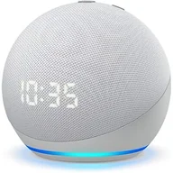 Systemy inteligentnych domów - Amazon Echo Dot 4 z zegarem (glacier white) - Kup na Raty - - miniaturka - grafika 1