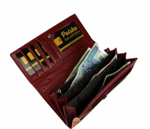 Portfel Damski Skórzany LORENTI Długi Suwak MAX Wewnątrz Skóra Naturalna Lakierowana GD27-RFID-14 9771 CZERWONY LAKIEROWANY - Portfele Portfel Damski Skórzany LORENTI Długi Suwak MAX Wewnątrz Skóra Naturalna Lakierowana GD27-RFID-14 9771 CZERWONY LAKIEROWANY - Portfele - miniaturka - grafika 9