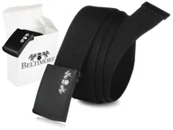 Paski - Beltimore, Parciany pasek męski do spodni, czarny, Q08 85/100 - miniaturka - grafika 1