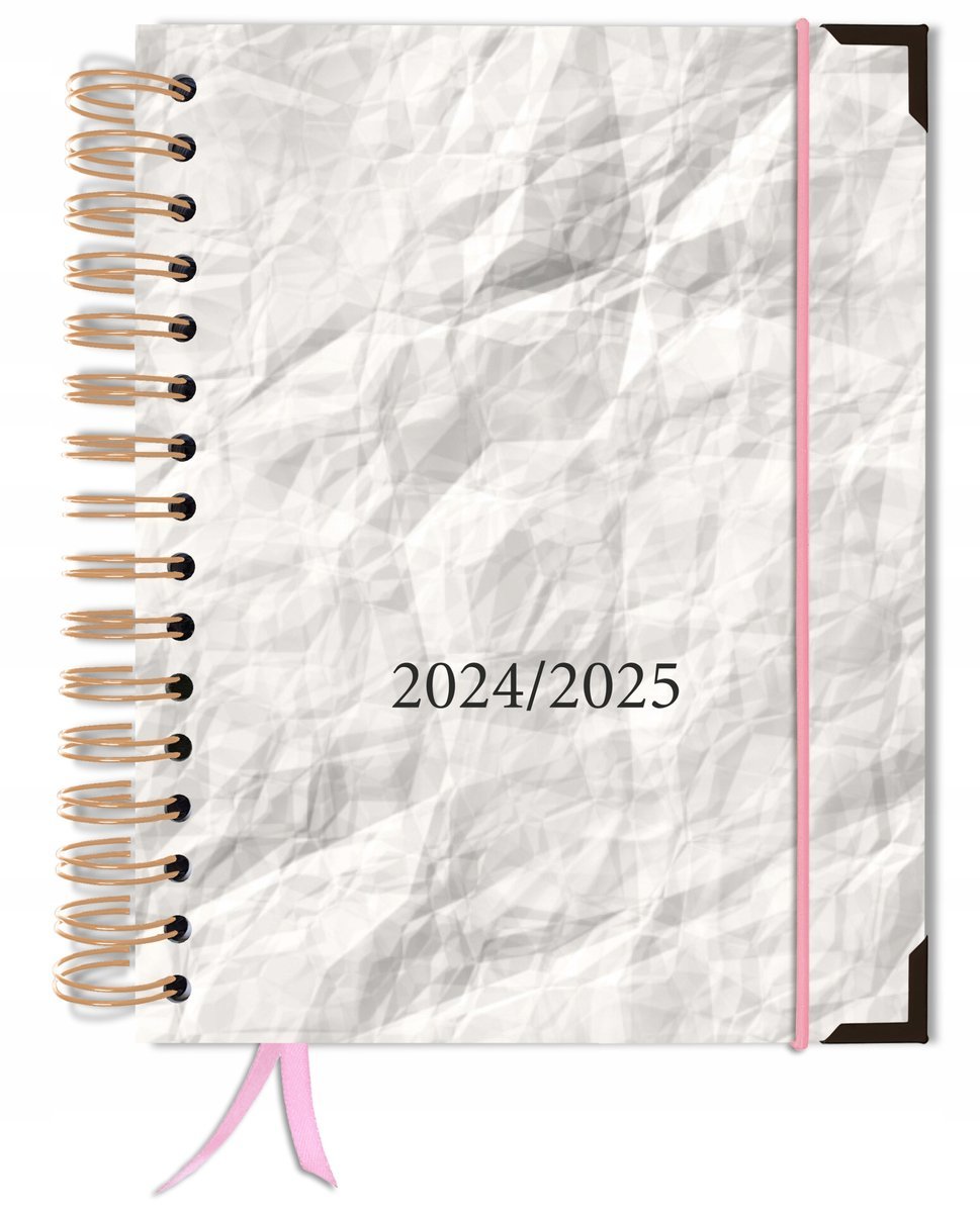 Kalendarz 2025-2026 2dni=1strona A5+ terminarz książkowy dowolny miesiąc