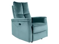 Fotele - Fotel Do Salonu Neptun Velvet Rozkładany Zielony - miniaturka - grafika 1