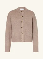 Swetry damskie - Selected Femme Kardigan Z Dodatkiem Kaszmiru beige - miniaturka - grafika 1