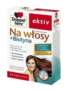 QUEISSER PHARMA GMBH & CO. Doppelherz Aktiv Na Włosy + Biotyna 30 Kaps. - Włosy, skóra, paznokcie - miniaturka - grafika 1