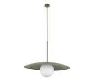 Lampy sufitowe - Żyrandol na lince SLATE 1xE27/15W/230V śr. 65 cm zielony - miniaturka - grafika 1
