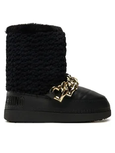 LOVE MOSCHINO Śniegowce JA24322G0LISI000 Czarny - Śniegowce damskie - miniaturka - grafika 1