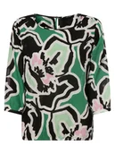 Koszule damskie - Opus - Bluzka damska  Fu intense, zielony|wielokolorowy - miniaturka - grafika 1