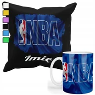 Gadżety dla niej i dla niego - ZESTAW KUBEK + POSZEWKA Z NADRUKIEM-DLA FANA NBA KOSZYKÓWKA BASKETBAL +IMIĘ - miniaturka - grafika 1