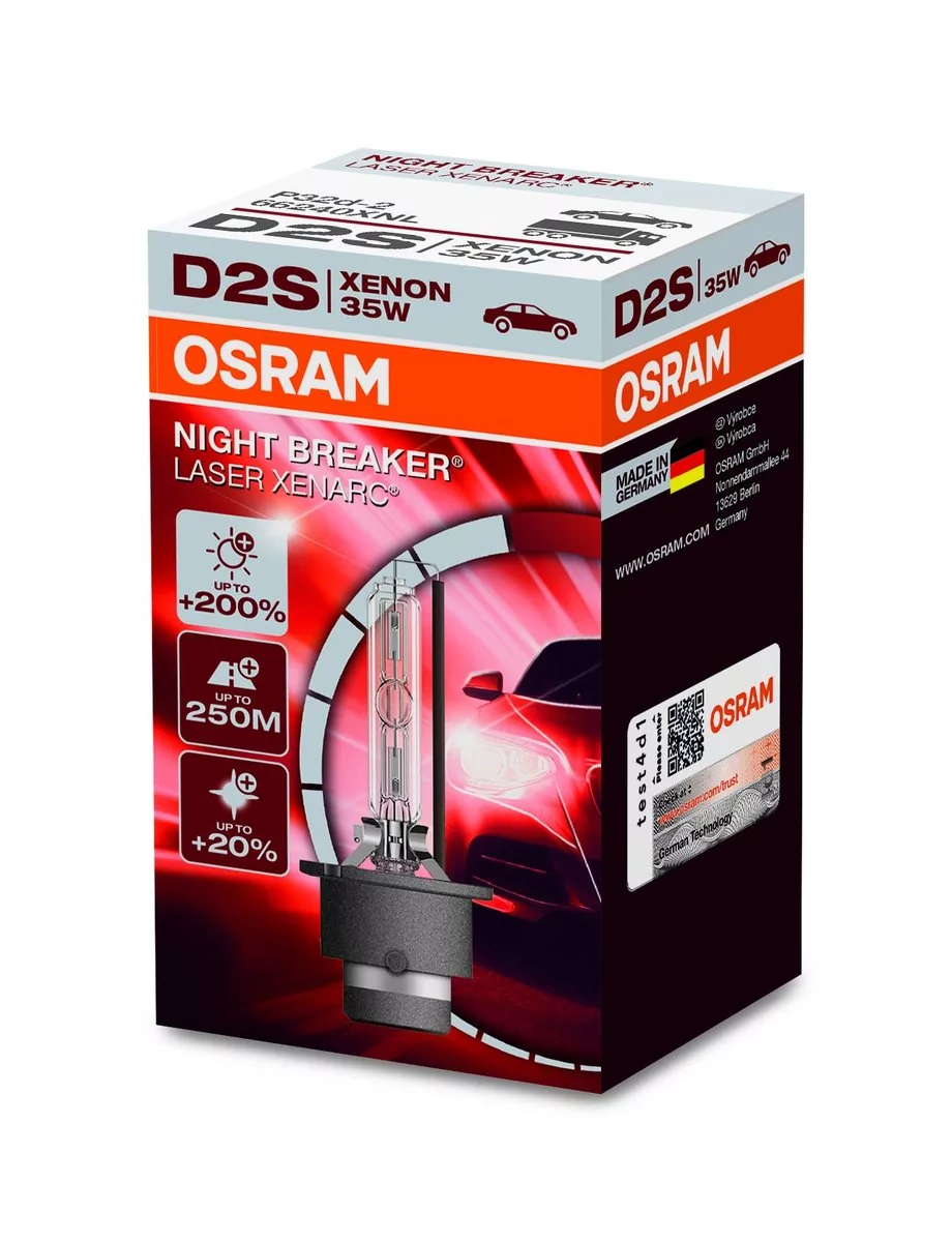 Osram D2S Xenarc Night Breaker Laser + 200% Box 66240XNL - Ceny i opinie na