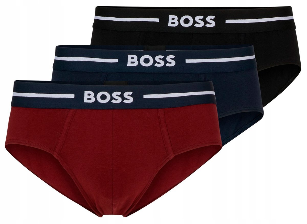 BOSS ORYGINALNE SLIPY MĘSKIE 3-PACK BOX ROZMIAR S