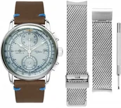 Zegarki męskie - Zestaw męski ZEPPELIN 8670M-4_SET niebieski klasyczny dodatkowy pasek - miniaturka - grafika 1