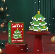 Klocki - KLOCKI KONSTRUKCYJNE CHOINKA MIKOŁAJ BOŻE NARODZENIE PREZENT POD CHOINKĘ - miniaturka - grafika 1
