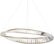 Lampy sufitowe - BELIANI Żyrandol złoty stalowy z kryształkami oświetlenie LED lampa wisząca styl glamour - miniaturka - grafika 1