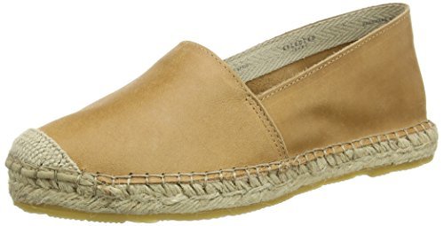 SELECTED FEMME Sfmarley Leather espadryle damskie, brązowy - Br?zowy koniak - 38 EU