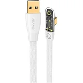 Kable - USAMS Kabel kątowy USB na USB-C PD 6A 66W Fast Charging Iceflake Series 1,2m biały/white SJ585USB02 (US-SJ585) - miniaturka - grafika 1