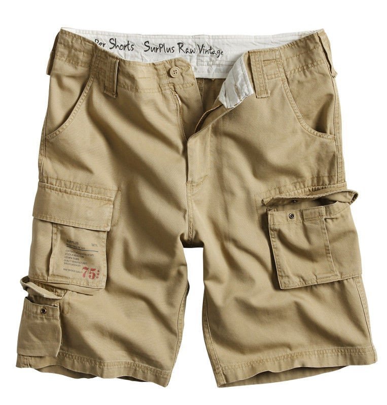spodnie bojówki krótkie TROOPER SHORTS beige-5XL