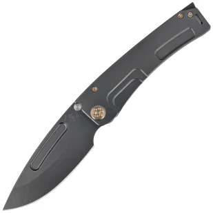 Nóż składany Medford Marauder-H Drop Point, DLC Handle, Bronze HW/Clip, PVD Breaker, DLC S45VN by Greg Medford (MK0454PD-30PV-T1C1-BP) - Noże - miniaturka - grafika 1
