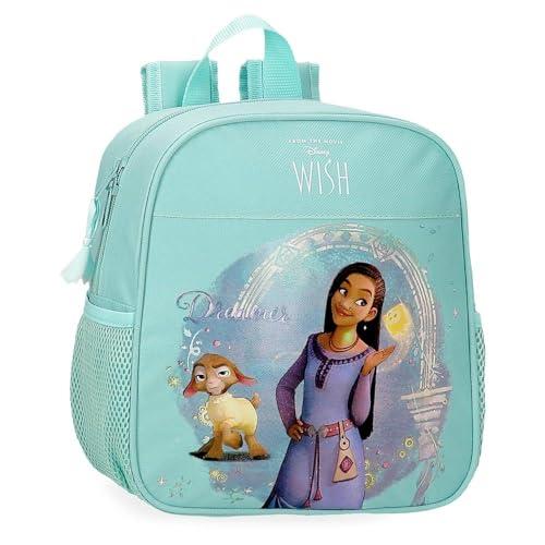 Joumma Disney Wish Dreamer Plecak przedszkolny adaptacyjny do wózka Niebieski 21x25x10 cm Poliester 5,25 l, Niebieski, Talla única, Plecak przedszkolny z możliwością dostosowania do wózka