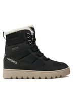 Buty dla chłopców - Viking Śniegowce Fleek Warm GTX GORE-TEX Zip 3-94720-2 Czarny - miniaturka - grafika 1