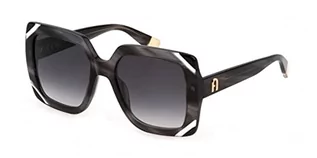 Okulary przeciwsłoneczne - Furla Okulary damskie, Shiny Striped Grey, 54 - grafika 1