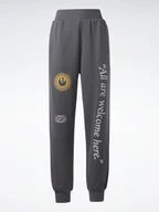 Dresy damskie - Reebok spodnie dresowe damskie ściągacze zielony/szary r. L - miniaturka - grafika 1