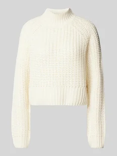 Sweter z dzianiny z prążkowanymi wykończeniami model ‘TESSA’ - Swetry damskie - miniaturka - grafika 1