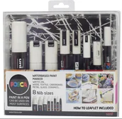 Przybory szkolne - Posca Posca - 8 Nib Size White Set 401618 /Arts and Crafts - miniaturka - grafika 1