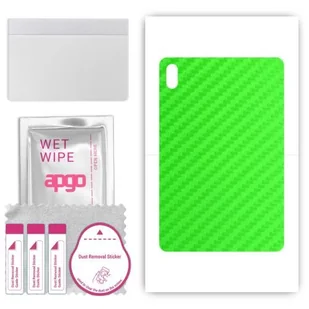 folia naklejka skórka strukturalna na TYŁ do Huawei MatePad Air - Carbon Zielony - apgo SKINS - Akcesoria do tabletów i e-booków - miniaturka - grafika 1
