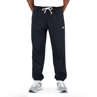 Spodnie sportowe męskie - Spodnie dresowe New Balance MP31503BK - czarne - grafika 1
