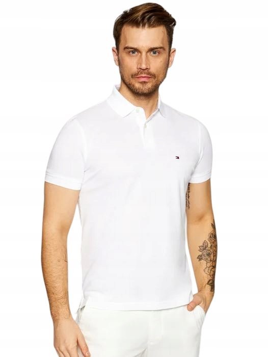 TOMMY HILFIGER KOSZULKA POLO MĘSKA Z LOGO BAWEŁNIANA XL J7A