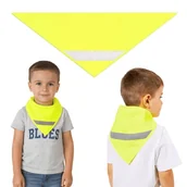 Rękawiczki rowerowe - Chusta odblaskowa bandana z pasem odblaskowym dla dzieci 45x45x66cm żółta - miniaturka - grafika 1