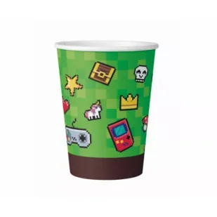 Godan Kubeczki papierowe Game on 200ml 6 szt. - Dekoracje i nakrycia stołu na imprezę - miniaturka - grafika 1
