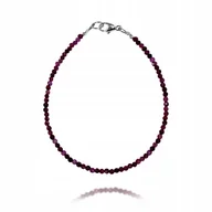 Bransoletki - Bransoletka Naturalne RUBINY fasetowane 2,0mm srebrne zapięcie - miniaturka - grafika 1