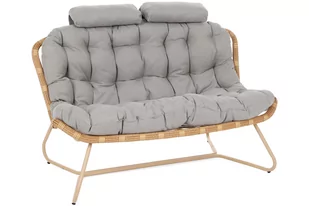 Meble ogrodowe technorattanowe Palermo Round Beige / Light Grey - Meble ogrodowe - miniaturka - grafika 3