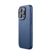 Etui i futerały do telefonów - Mujjo Full Leather Case - etui skórzane do iPhone 15 Pro kompatybilne z MagSafe (monaco blue) - miniaturka - grafika 1