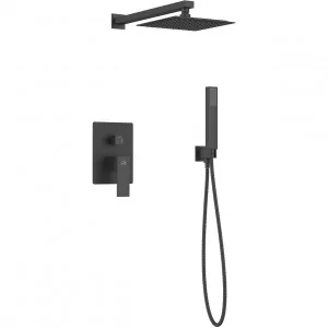 LAVEO BLQ 702P Bateria natryskowa podtynkowa z zestawemJednouchwytowaSpos$722b monta$723u box podtynkowy G$724owica 35 mmWyko$725czenie czarne - Baterie podtynkowe - miniaturka - grafika 1