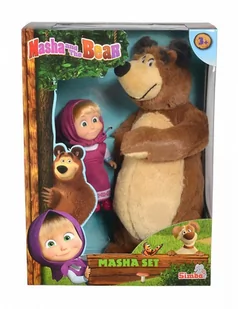 Simba Toys Pluszak Miś z Lalka 43cm Masza I Niedzwiedz Sim - Maskotki i pluszaki - miniaturka - grafika 1