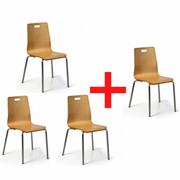 Krzesła - B2B Partner Krzesło Betty, naturalny, 3+1 GRATIS 483017 - miniaturka - grafika 1