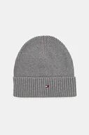 Czapki męskie - Tommy Hilfiger czapka z domieszką kaszmiru kolor szary  AM0AM12796 - miniaturka - grafika 1