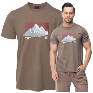 Koszulka Męska T-shirt Hi-tec Rawal Bawełniana Podkoszulek Sportowy Xxl - Koszulki męskie - miniaturka - grafika 1
