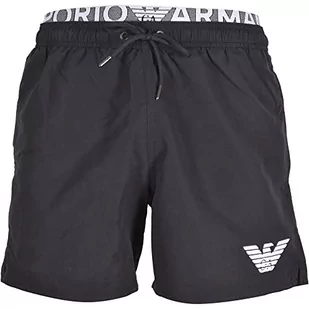 Emporio Armani Swimwear Emporio Armani Man's bokserki męskie, z logo, czarne, 50, czarny - Kąpielówki męskie - miniaturka - grafika 1