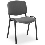 Fotele i krzesła biurowe - Szare metalowe krzesło konferencyjne - Hoster 3X - miniaturka - grafika 1