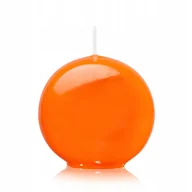 Świece - Świeca kula świeczka kula pomarańczowa pokryta lakierem błyszczącym - miniaturka - grafika 1
