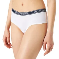 Spodnie damskie - Emporio Armani Damskie spodnie z logo Iconic Cheeky, biały, XL - miniaturka - grafika 1