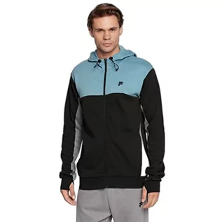 Kurtki męskie - FILA Męska kurtka z kapturem RABAUL Slim fit Track Jacket, Adriatic Blue-Moonless Night-Night Owl, S - grafika 1