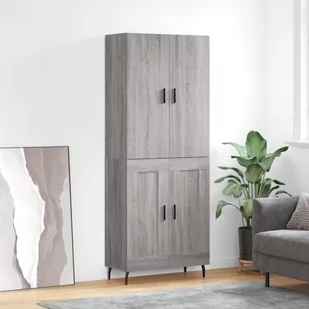 vidaXL Witrynka szary dąb sonoma 69,5x34x180cm materiał drewnopochodny - Witryny vidaXL Witrynka szary dąb sonoma 69,5x34x180cm materiał drewnopochodny - Witryny - miniaturka - grafika 1