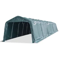 Pawilony ogrodowe - VidaXL Namiot dla bydła, PVC 550 g/m, 3,3 x 16 m, ciemnozielony - miniaturka - grafika 1